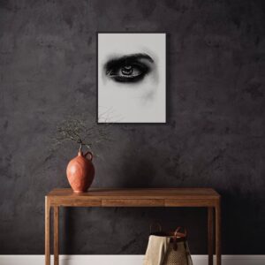 Charcoal Realistic Eye Drawing Limited Edition Artwork