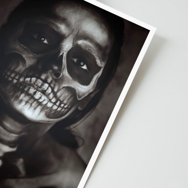 Fine Art Black and White Skull Female Portrait Photography Artwork