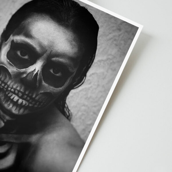 Fine Art Black and White Skull Female Portrait Photography Artwork